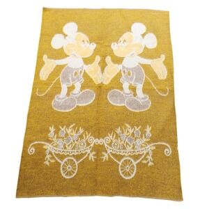 Afshartex Mickey Mouse Blanket‎ Vintage Wool Throw Decor Kids Room 52x38